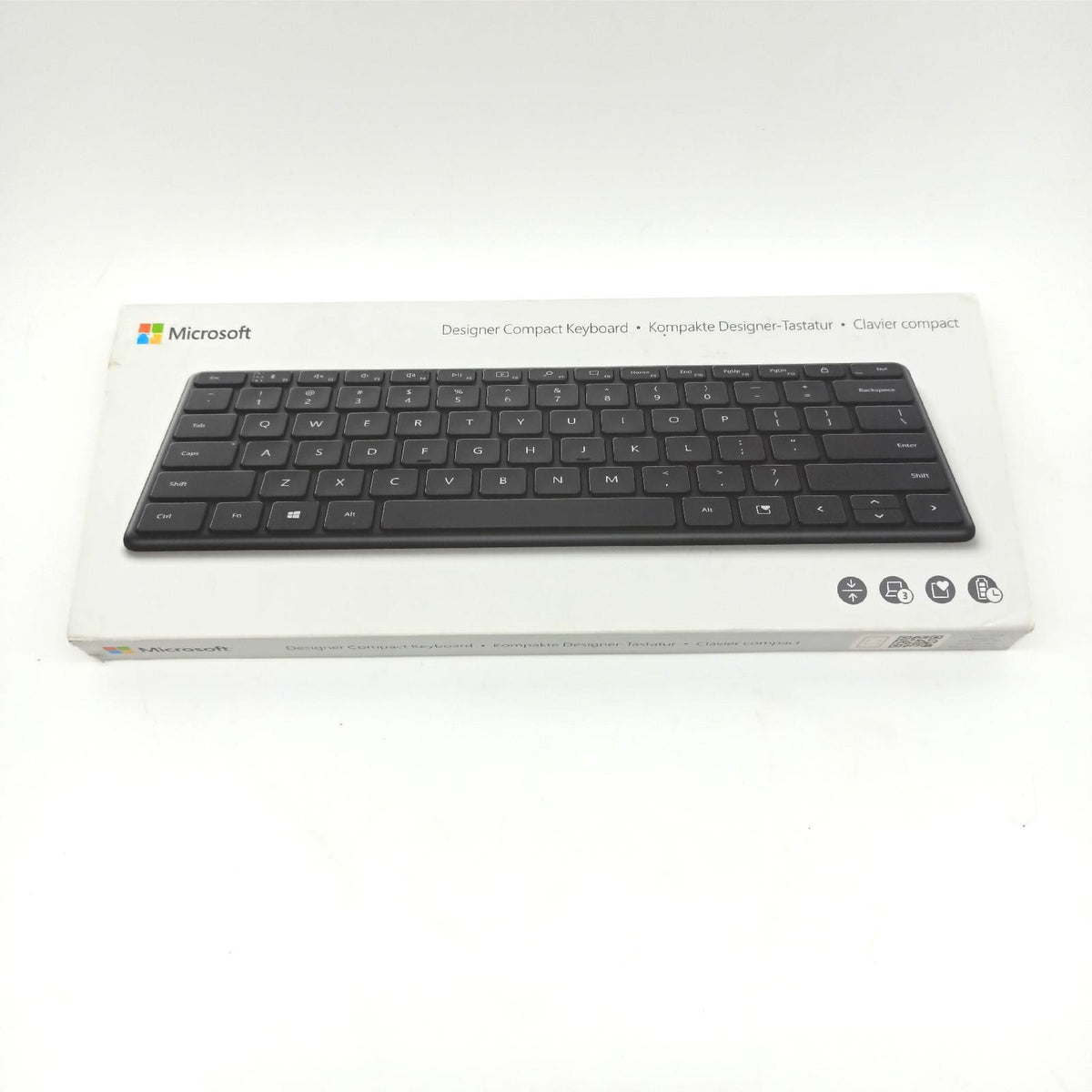Microsoft Designer Compact Keyboard Kompakte Bluetooth Tastatur Französisch Azerty Schwarz eine Taste fehlt