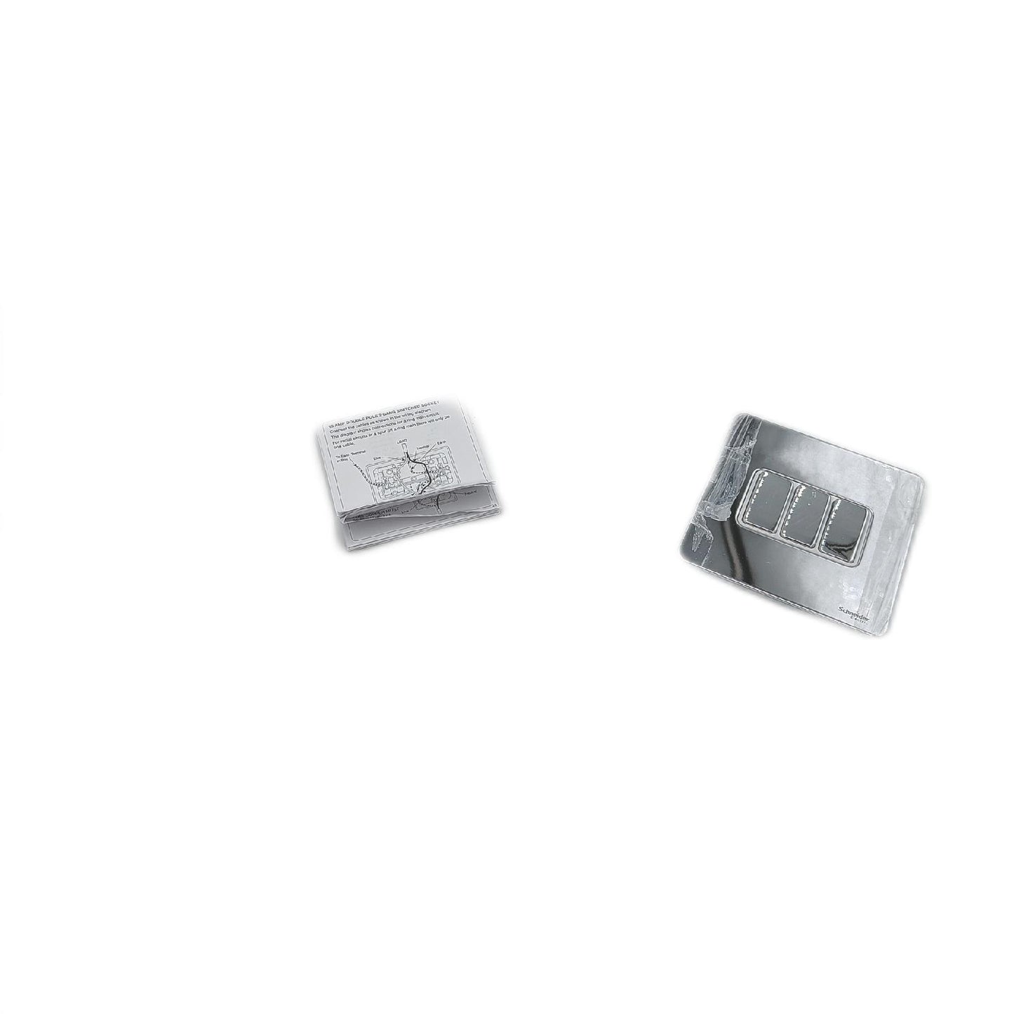 Schneider Electric Ultimate Steckdosenblende 16 AX Dreifacher 2-Wege-Schalter, GU1432WPC