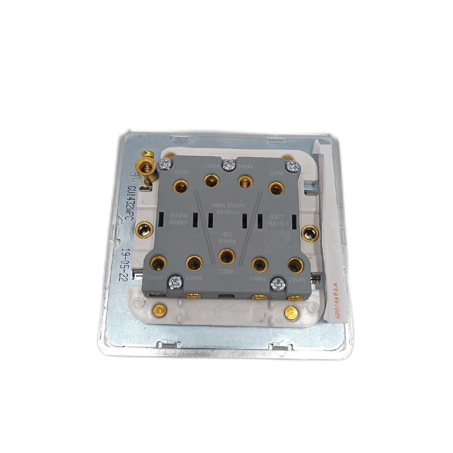 Schneider Electric Ultimate Steckdosenblende 16 AX Dreifacher 2-Wege-Schalter, GU1432WPC