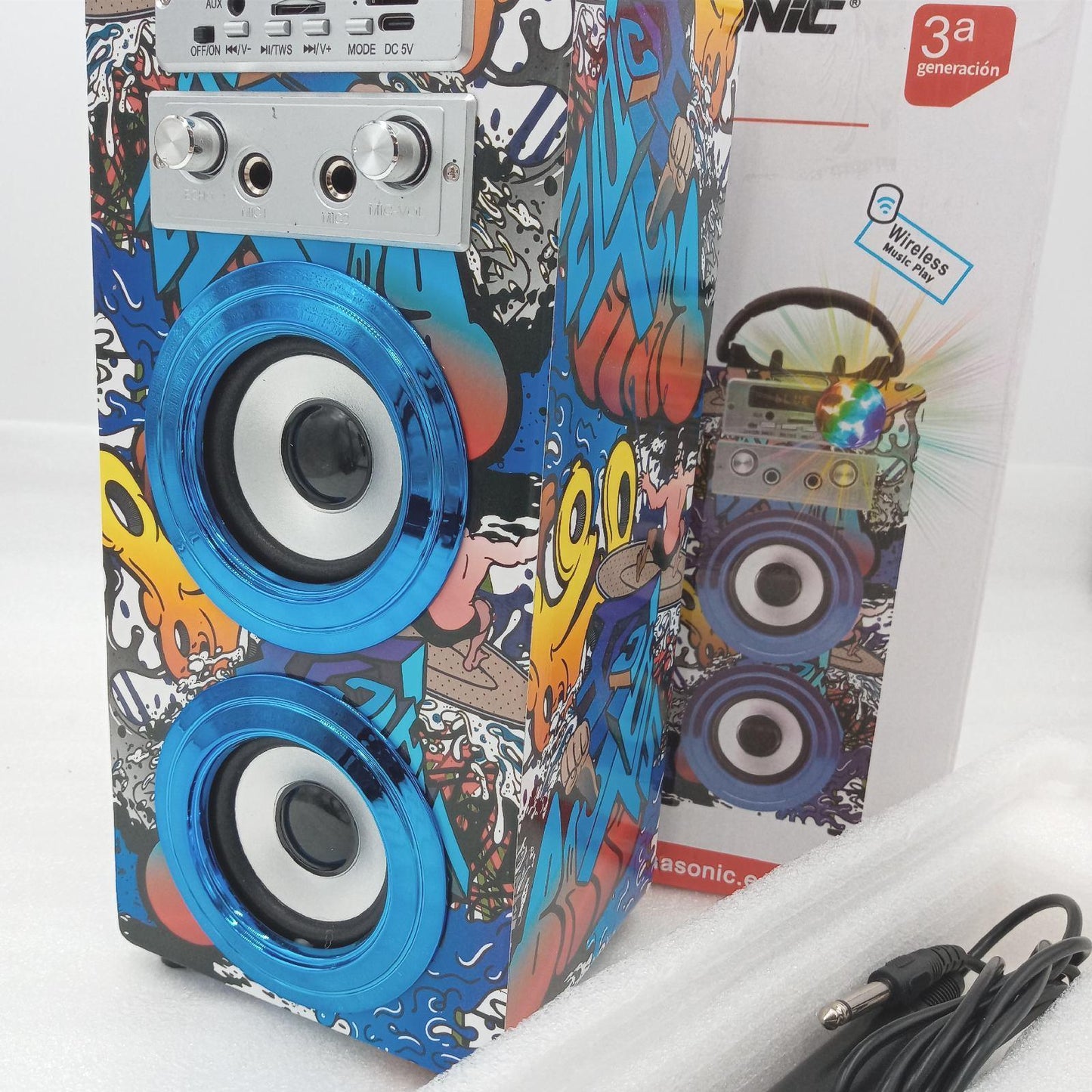 DYNASONIC 3 Generation Karaoke Mikrofon Audio Musikspaß 2021 Geschenke