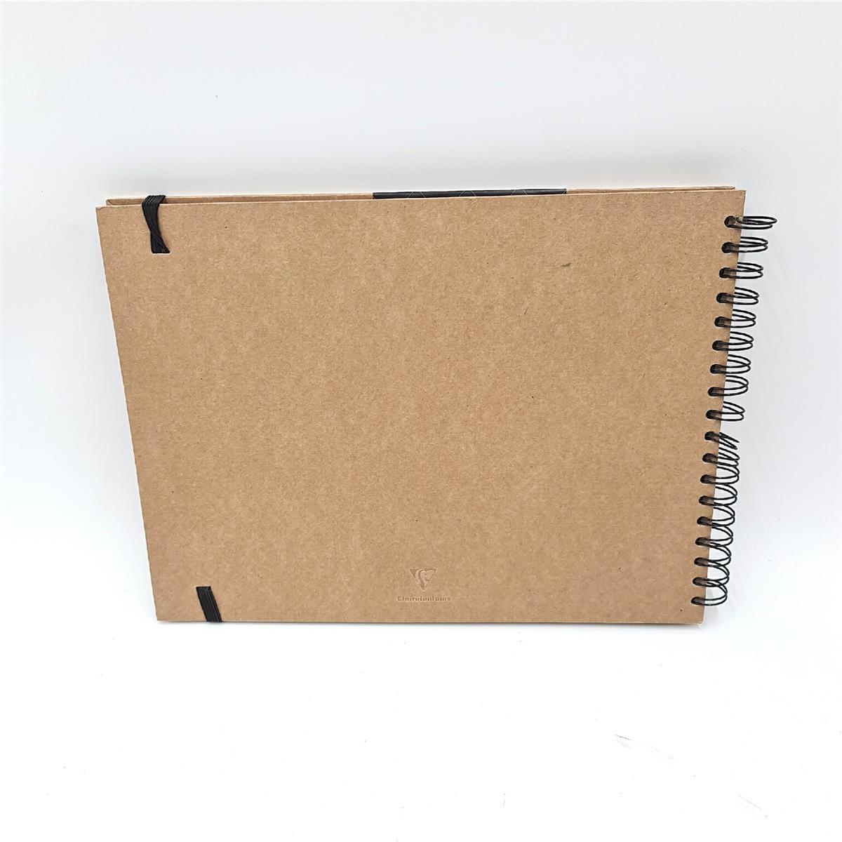 Clairefontaine 95430C Spiralheft Gästebuch 32x24cm 40 Blatt 200g Kraftbraun
