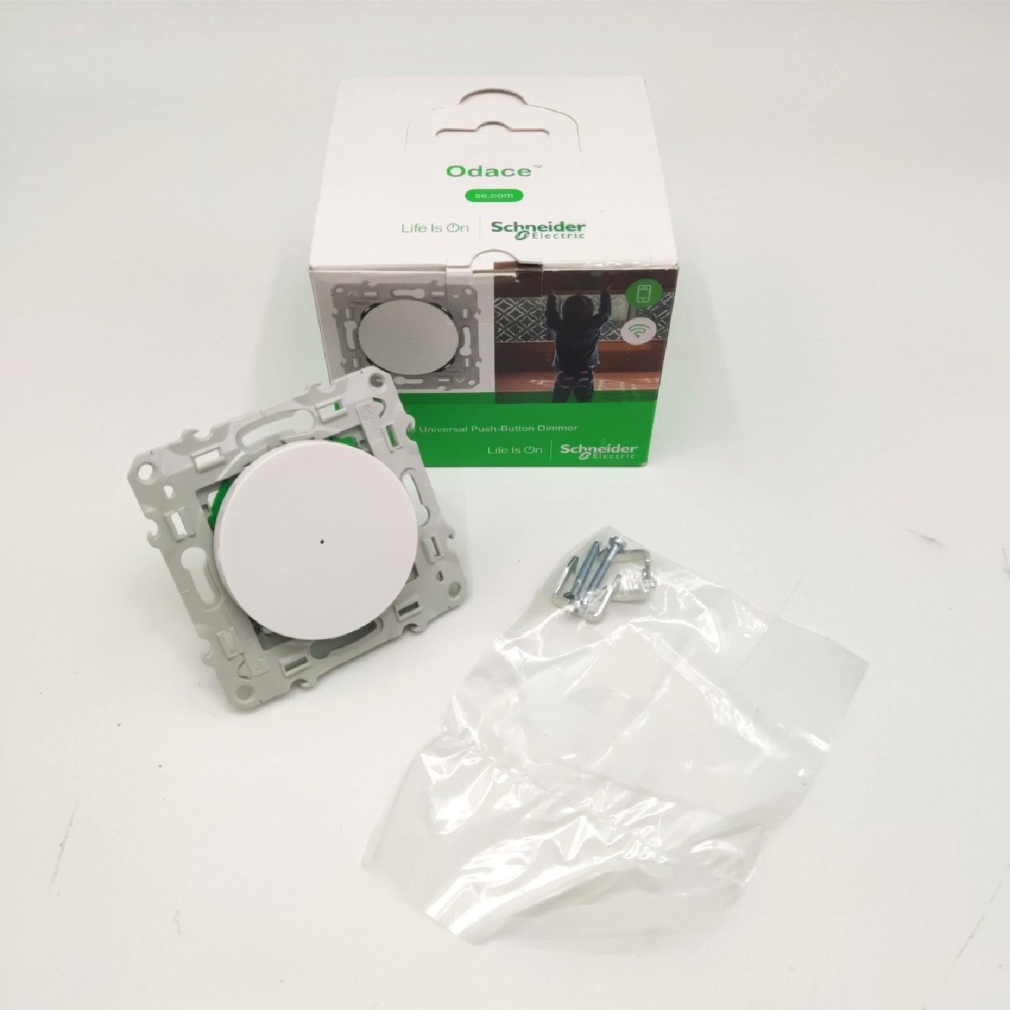 Schneider Electric Tastschaltereinsatz Elektrozubehör Wiser 10 Wege Weiß Druckknopf