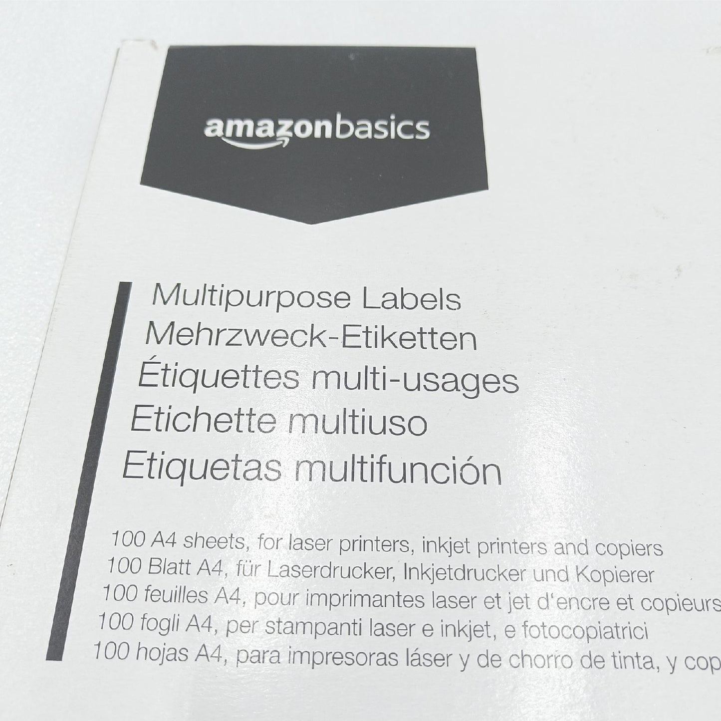 Amazon Basics Adressetiketten Bürobedarf Universal 800 Stück Weiß vielseitig beschriftbar einfache Anwendung