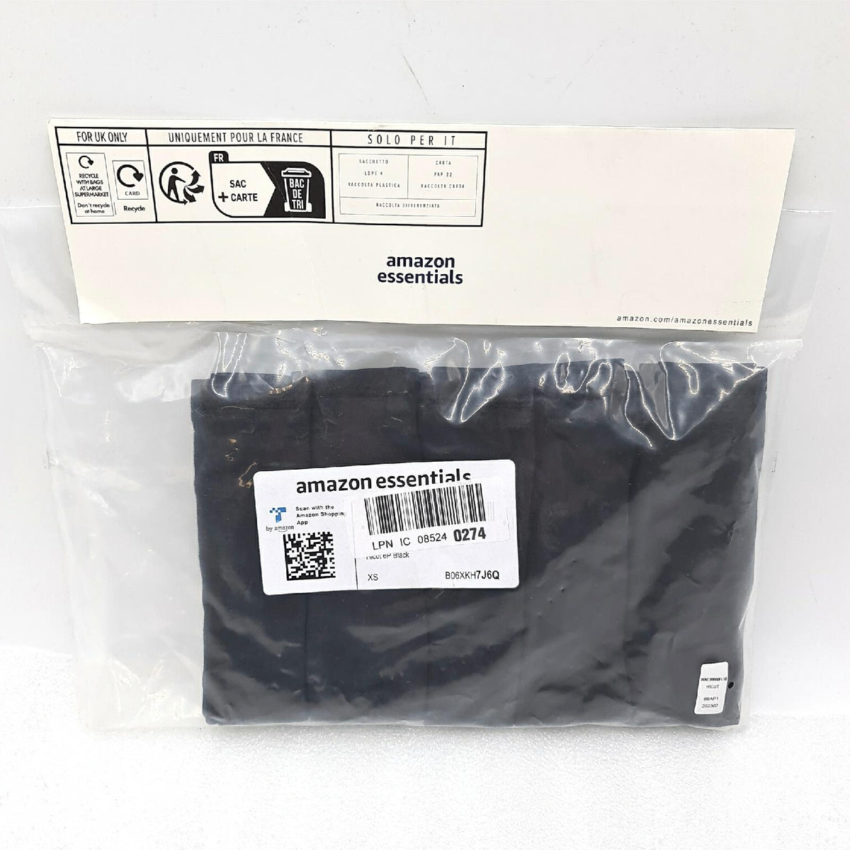 Amazon Essentials Damen Unterhosen aus Baumwoll-Stretch  Hoch Geschnittenes Bikini-Höschen  6er Pack  Schwarz  36