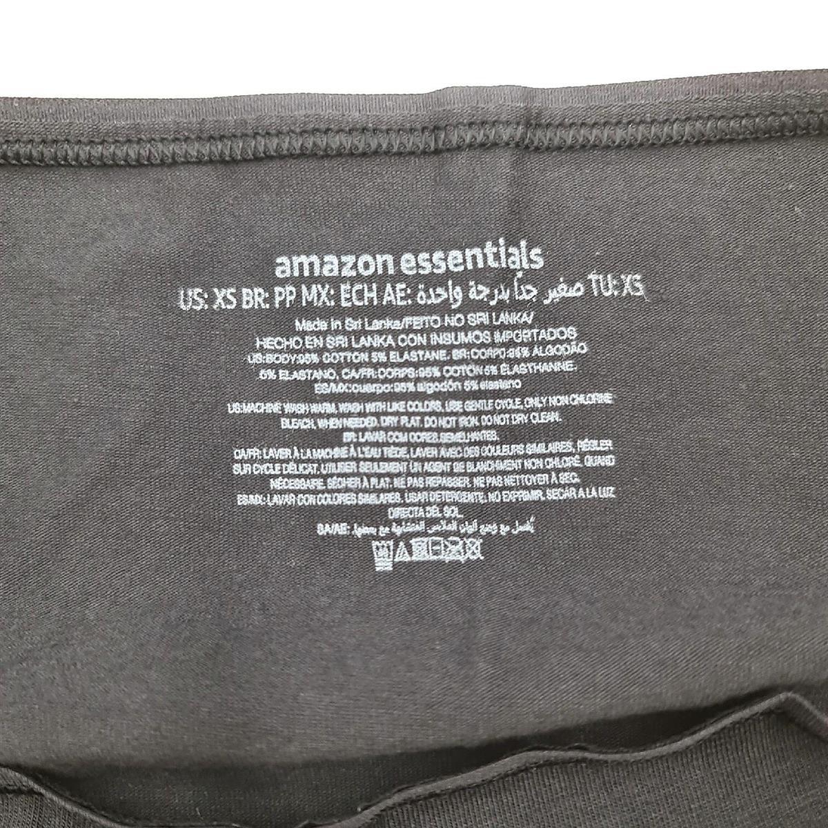 Amazon Essentials Damen Unterhosen aus Baumwoll-Stretch  Hoch Geschnittenes Bikini-Höschen  6er Pack  Schwarz  36