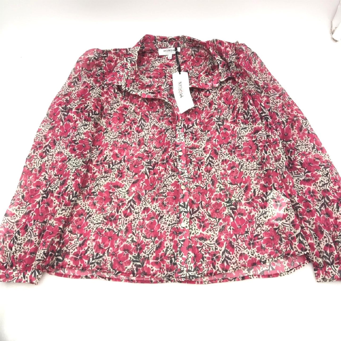 Morgan Damen T Shirt 231 cotcha multico Gr 36 ein Knopf fehlt