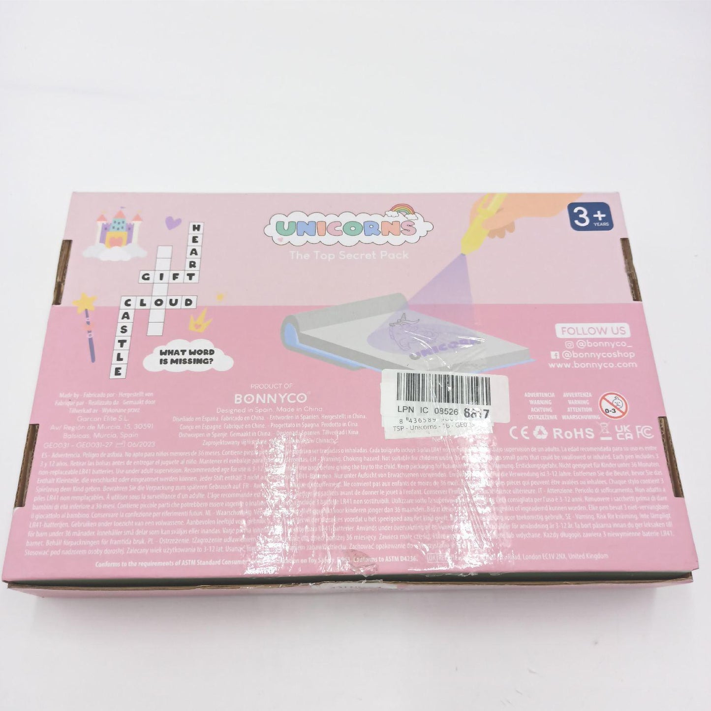 BONNYCO UV Stift und Notizbuch, 16 Stück Einhorn Mitgebsel Kindergeburtstag Mädchen und Junge. Kindergeburtstag Gastgeschenke, Kleine Geschenke für Kinder. Adventskalender Inhalt, Einhorn Deko