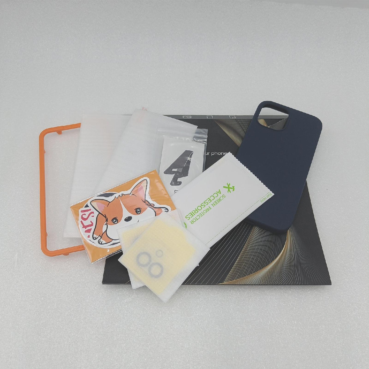Uyiton Hülle Handy Zubehör iPhone 12 Coque2 Glas Schutz Set 5in1