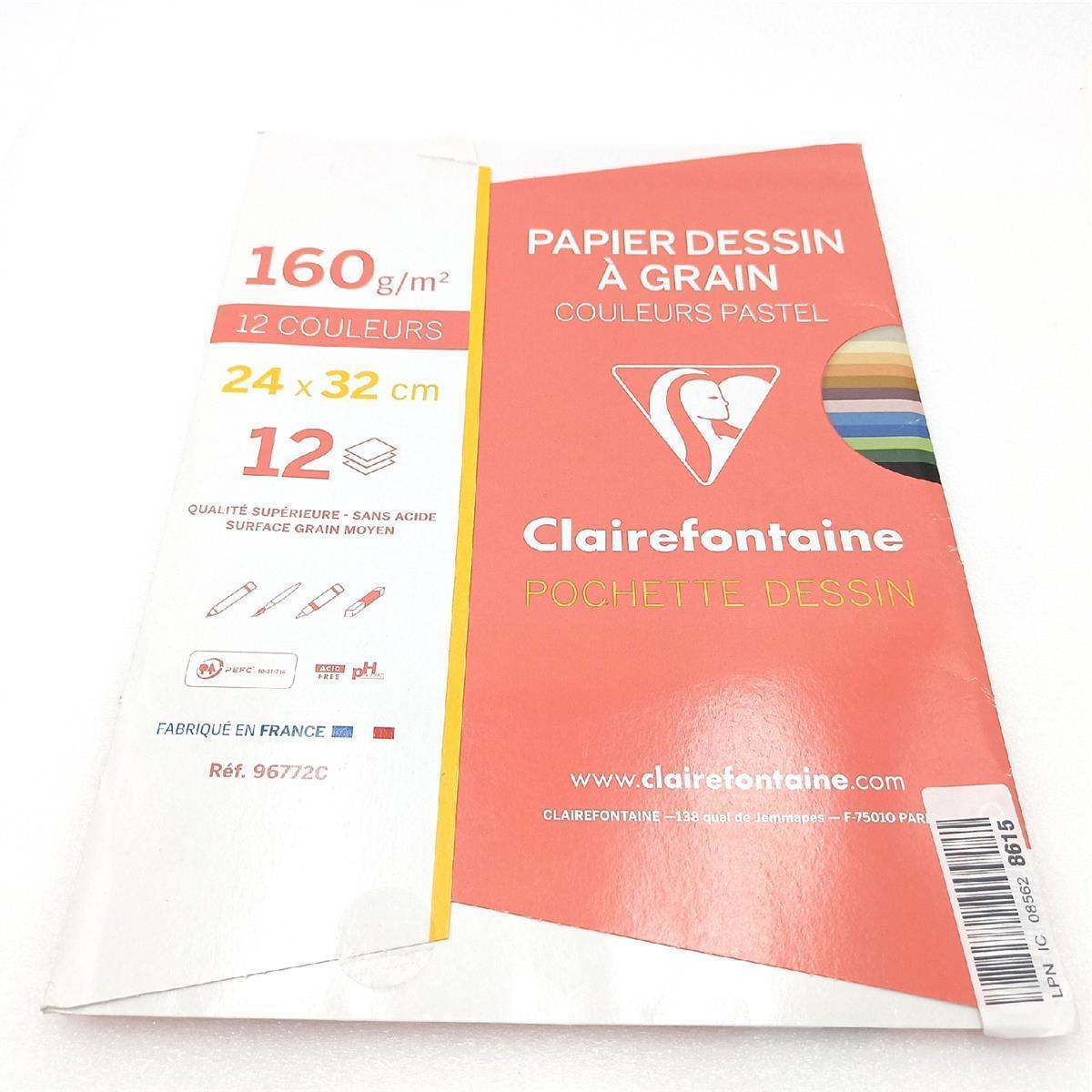 Clairefontaine Zeichenpapier Künstlerbedarf Etival Color 96772C Pastellfarben sortiert