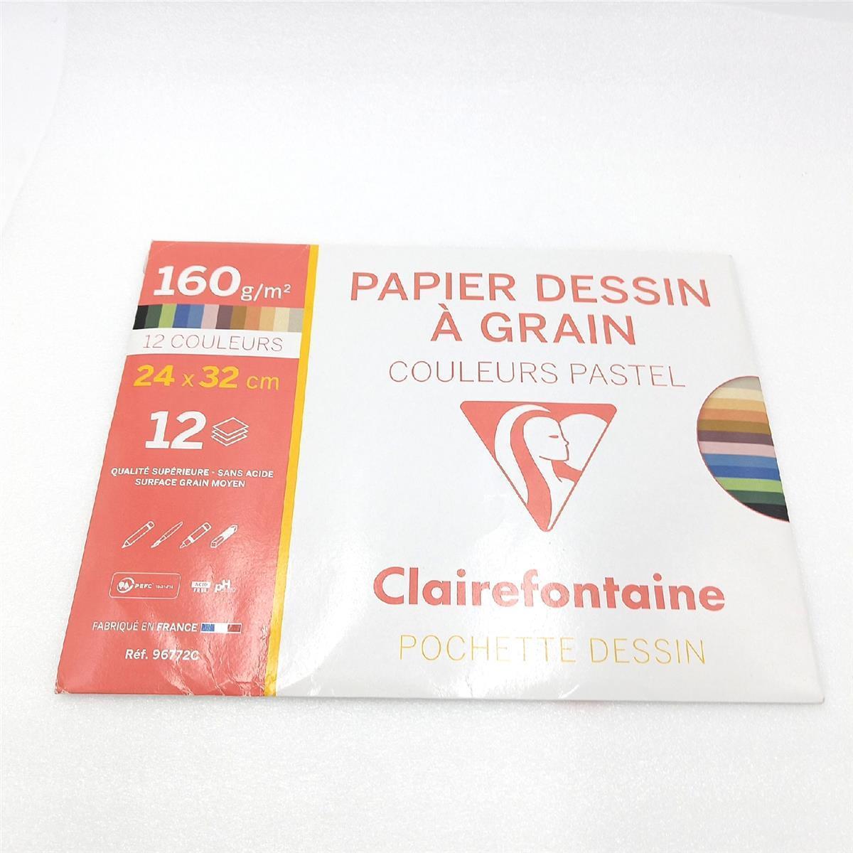 Clairefontaine Zeichenpapier Künstlerbedarf Etival Color 96772C Pastellfarben sortiert