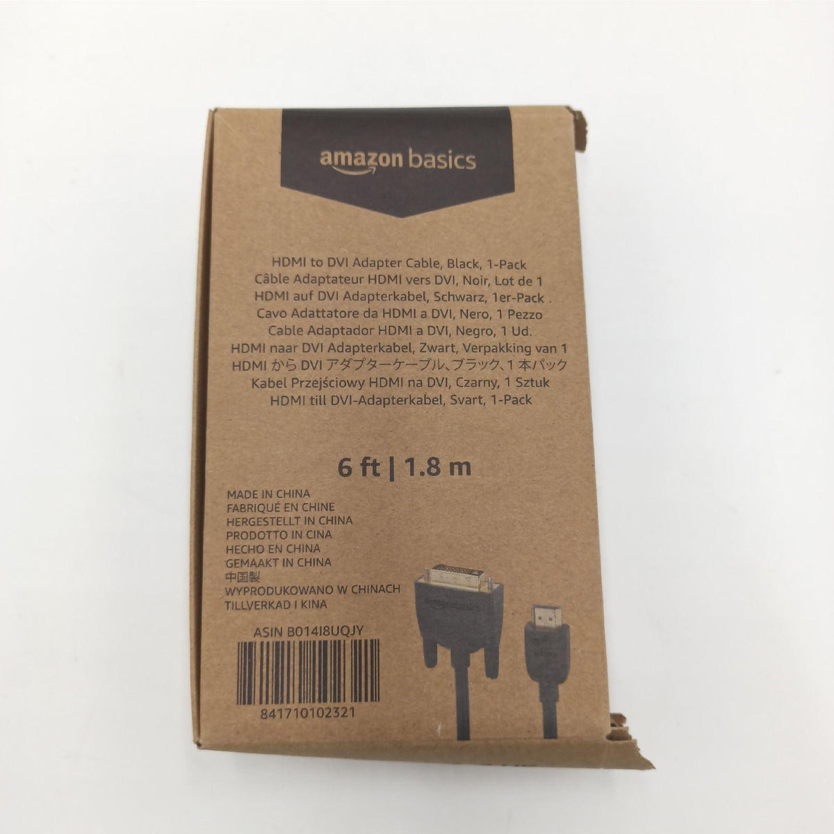 Amazon Basics HDMI zu DVI Adapterkabel 183 Meter bidirektional vergoldet 1080P Schwarz
