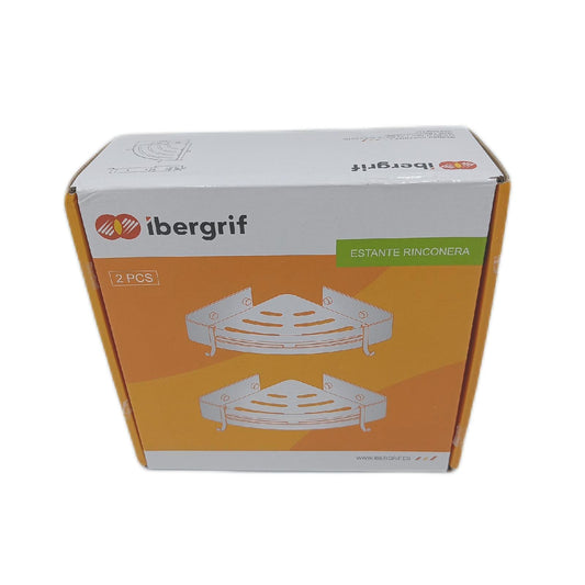 Ibergrif Duschregal Badezimmer Organizer Ecke Ablagekorb 3M ohne Bohrer Aluminium