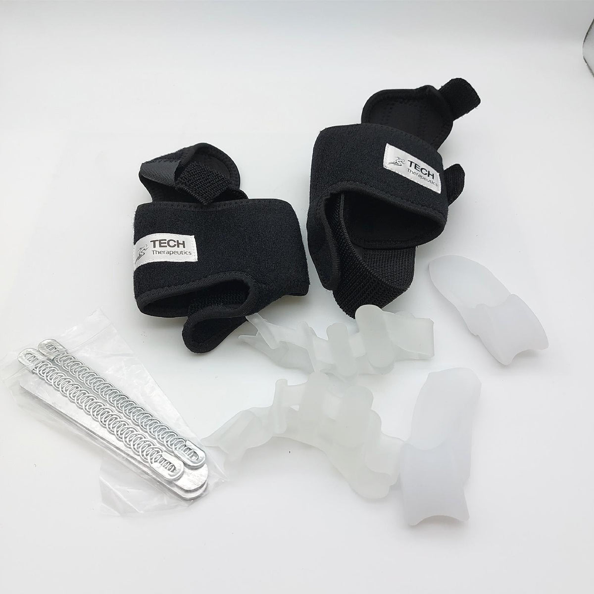 Tech Therapeutics Hallux Valgus Korrektur Schienen Kit Tag und Nacht Flexibel Starre