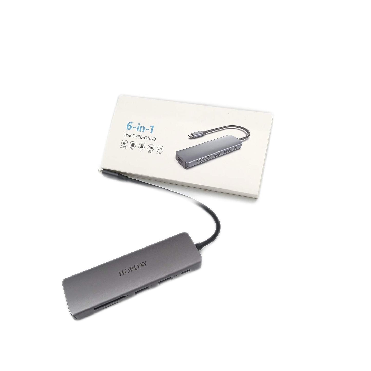 Hopday USB C Hub Adapter Zubehör MacBook Air M1 6 in 1 HDMI Erweiterung