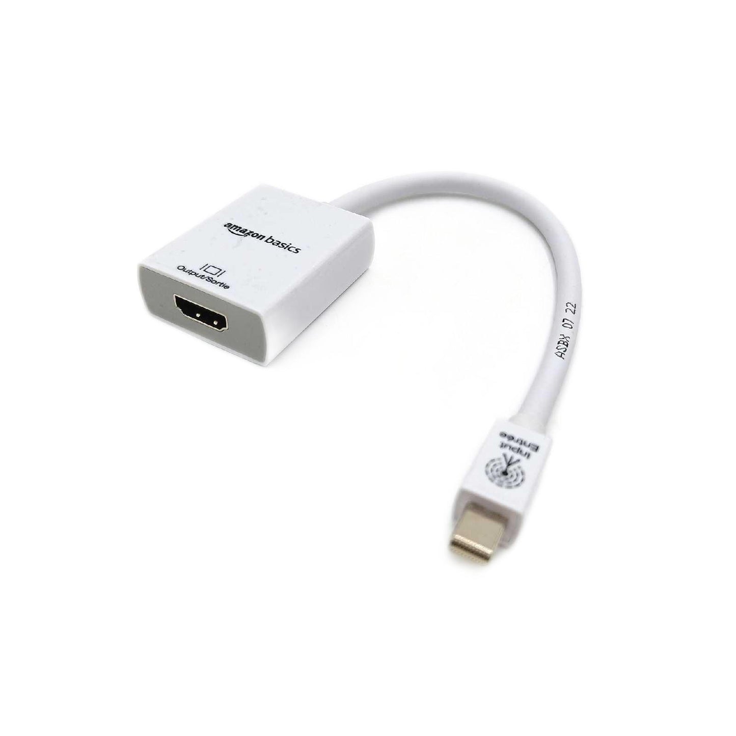 Amazon Basics Adapter Kabel Verbindung Mini DisplayPort auf HDMI Weiß kompatibel