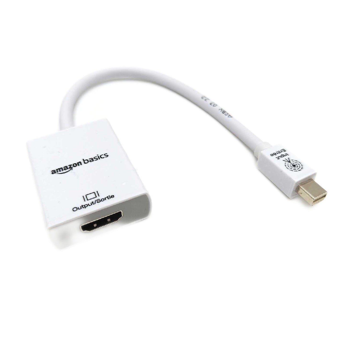 Amazon Basics Adapter Kabel Verbindung Mini DisplayPort auf HDMI Weiß kompatibel