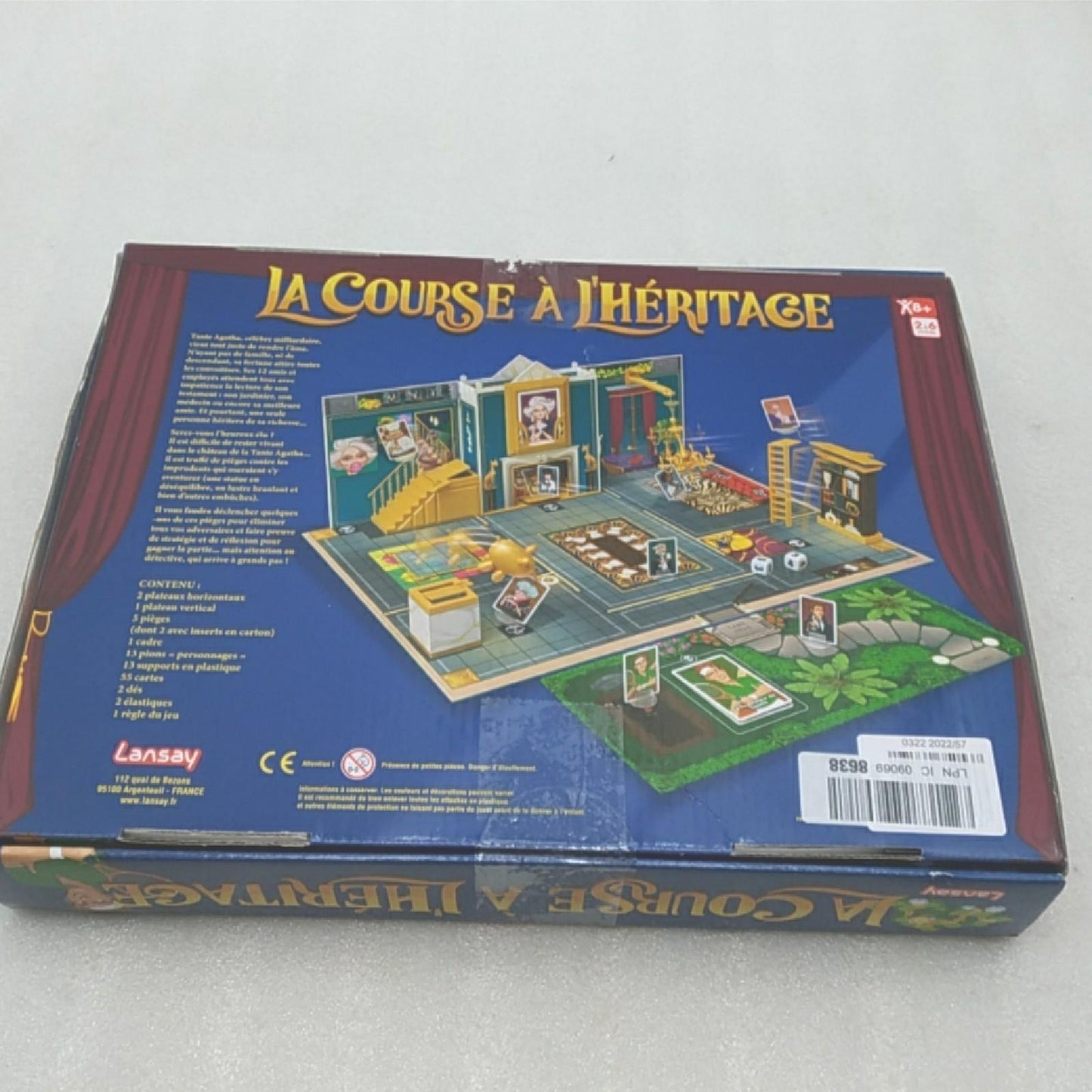 Lansay Gesellschaftsspiel Spielzeug La Course a l Heritage Strategie Spiel Spaß für Familie und Freunde