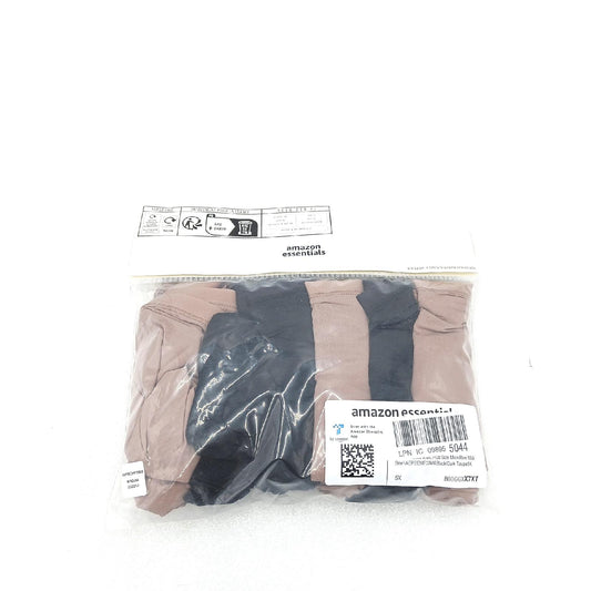 Amazon Essentials Damen Unterwäsche Unterwäsche Große Größen 5XL Komfort Dunkles Taupe Schwarz 6