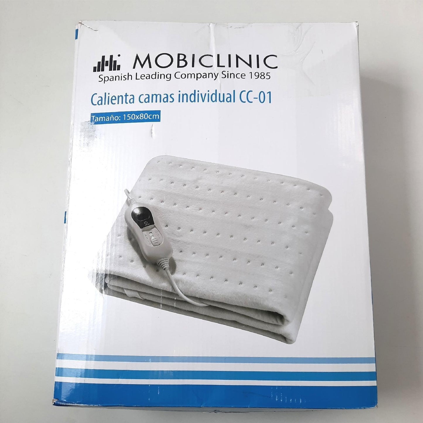 Mobiclinic Elektrischer Bettwärmer 150 x 80 cm Temperatur in 3 Stufen einstellbar Flauschig Wärmesystem Luxus