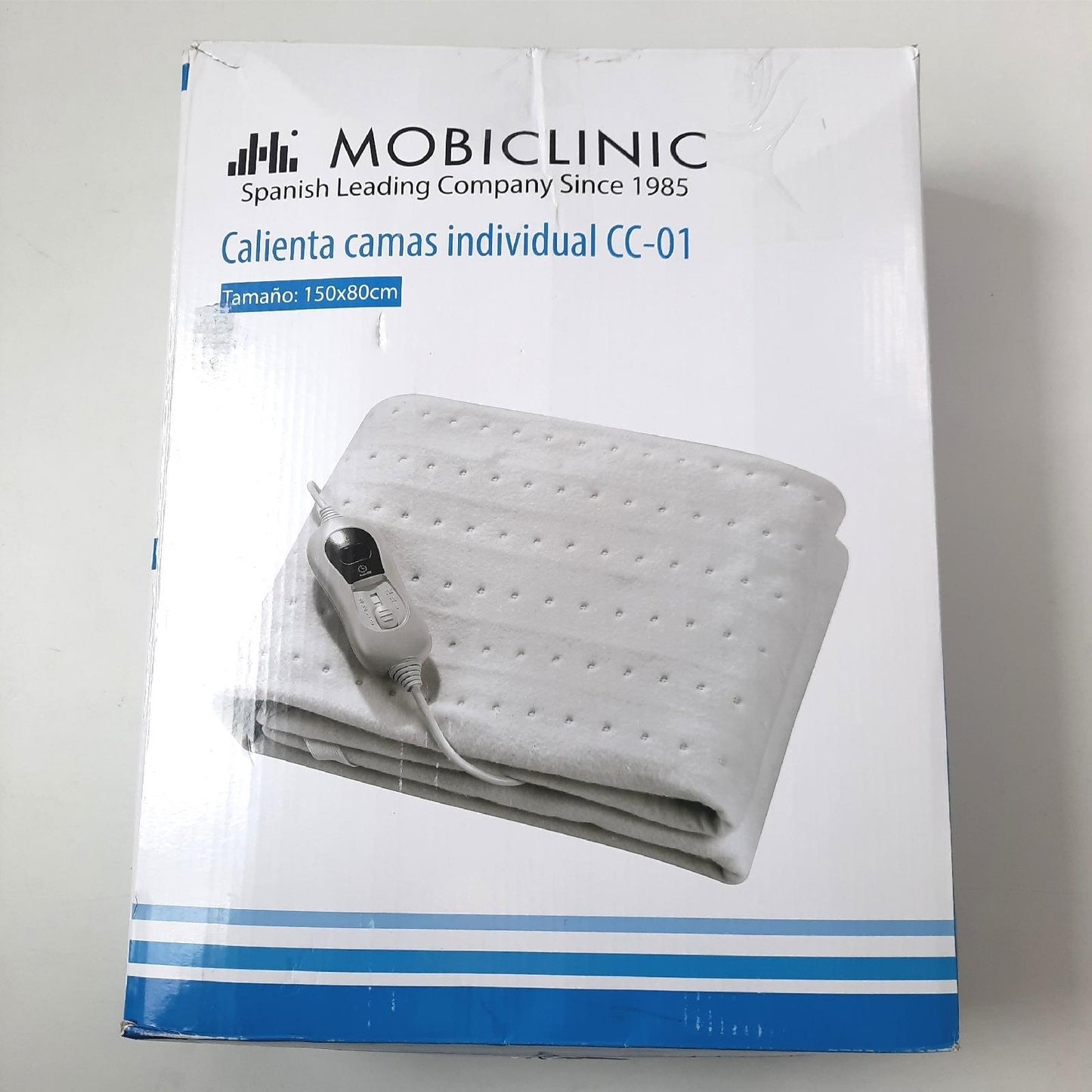 Mobiclinic Elektrischer Bettwärmer 150 x 80 cm Temperatur in 3 Stufen einstellbar Flauschig Wärmesystem Luxus