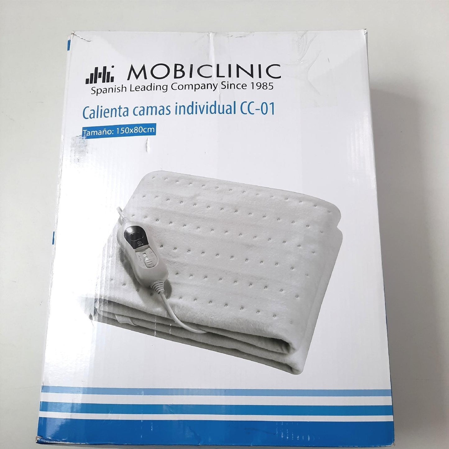 Mobiclinic Elektrischer Bettwärmer 150 x 80 cm Temperatur in 3 Stufen einstellbar Flauschig Wärmesystem Luxus