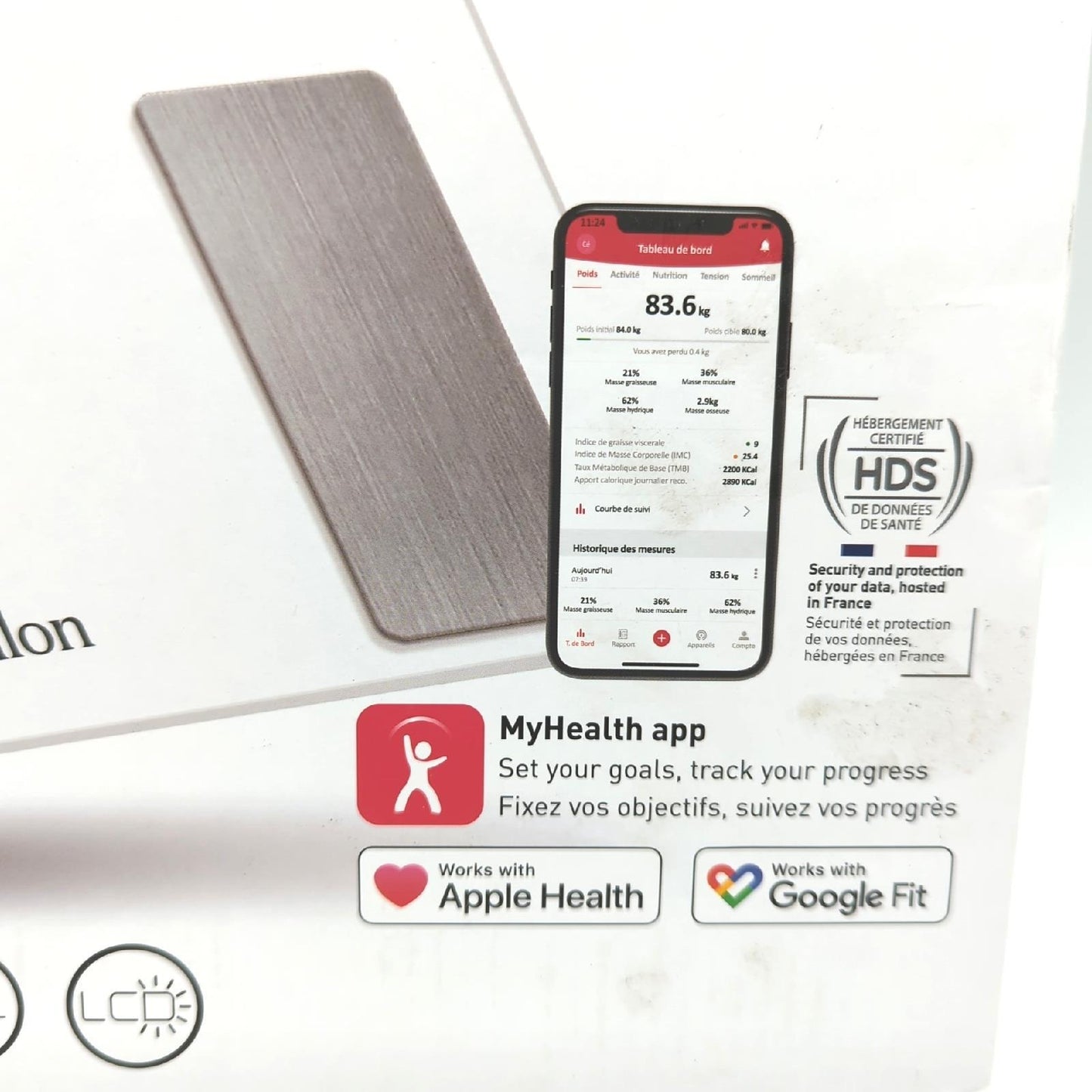 Terraillon Personenwaage Gesundheitsmessung Smart Connect IMC 8 Bluetooth Waage für Körperanalyse