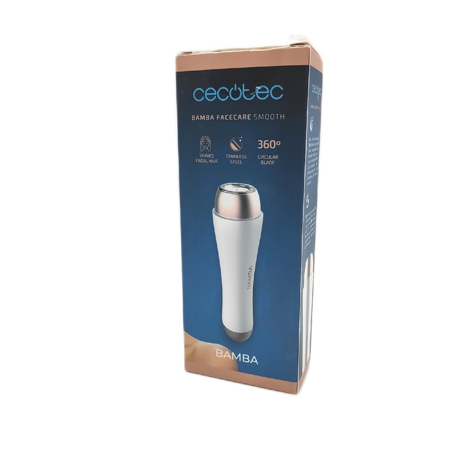 Cecotec Gesichtsrasierer Gesichtspflege Bamba FaceCare Edelstahlklinge Präzision