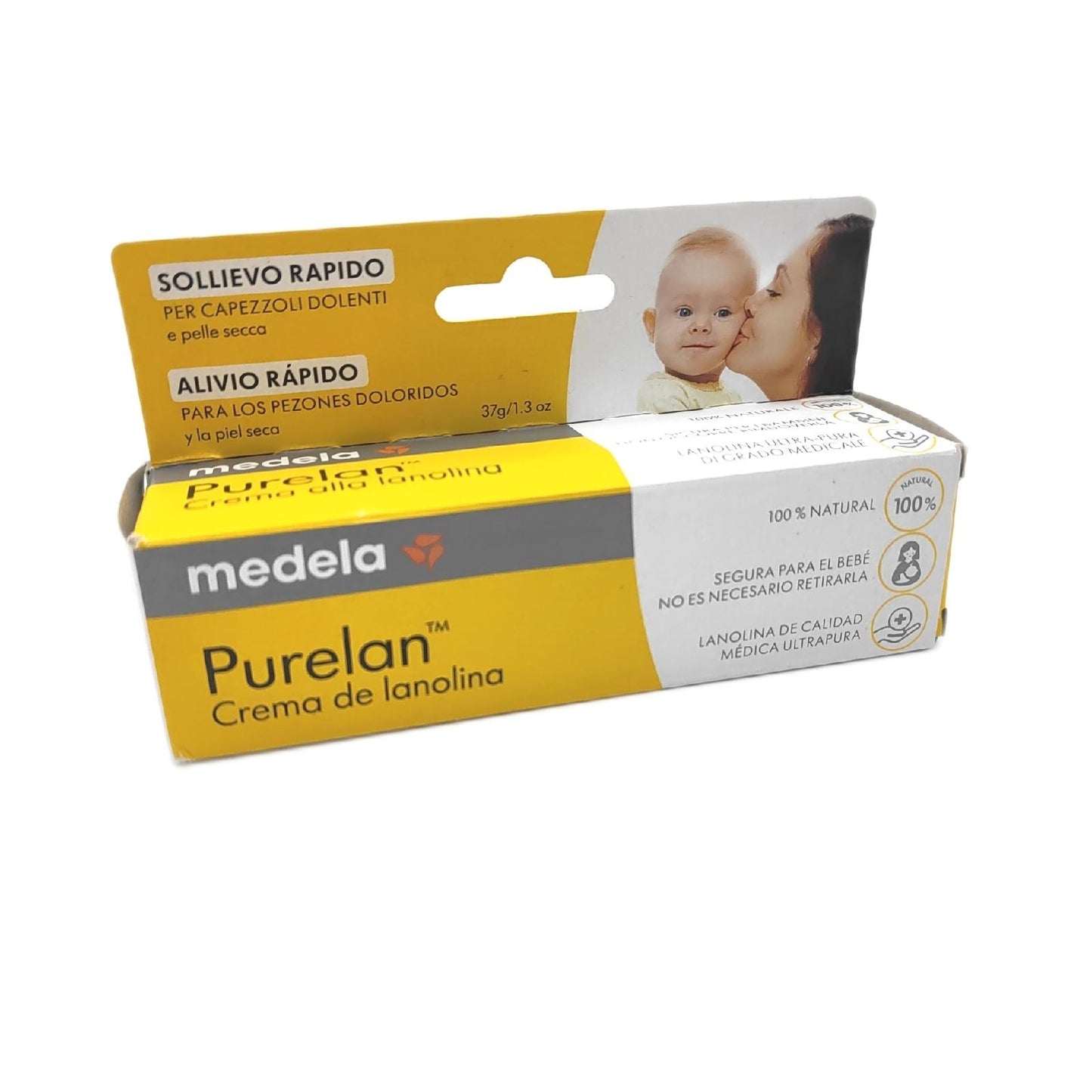 Medela Brustwarzencreme Körperpflege Pflege Purelan schnelle Linderung bei wunden Brustwarzen und trockener Haut 37g
