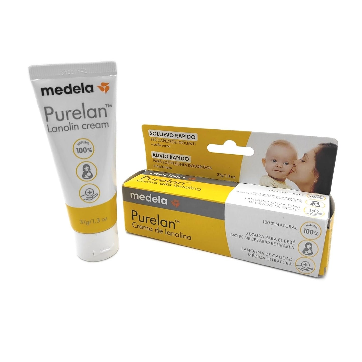 Medela Brustwarzencreme Körperpflege Pflege Purelan schnelle Linderung bei wunden Brustwarzen und trockener Haut 37g