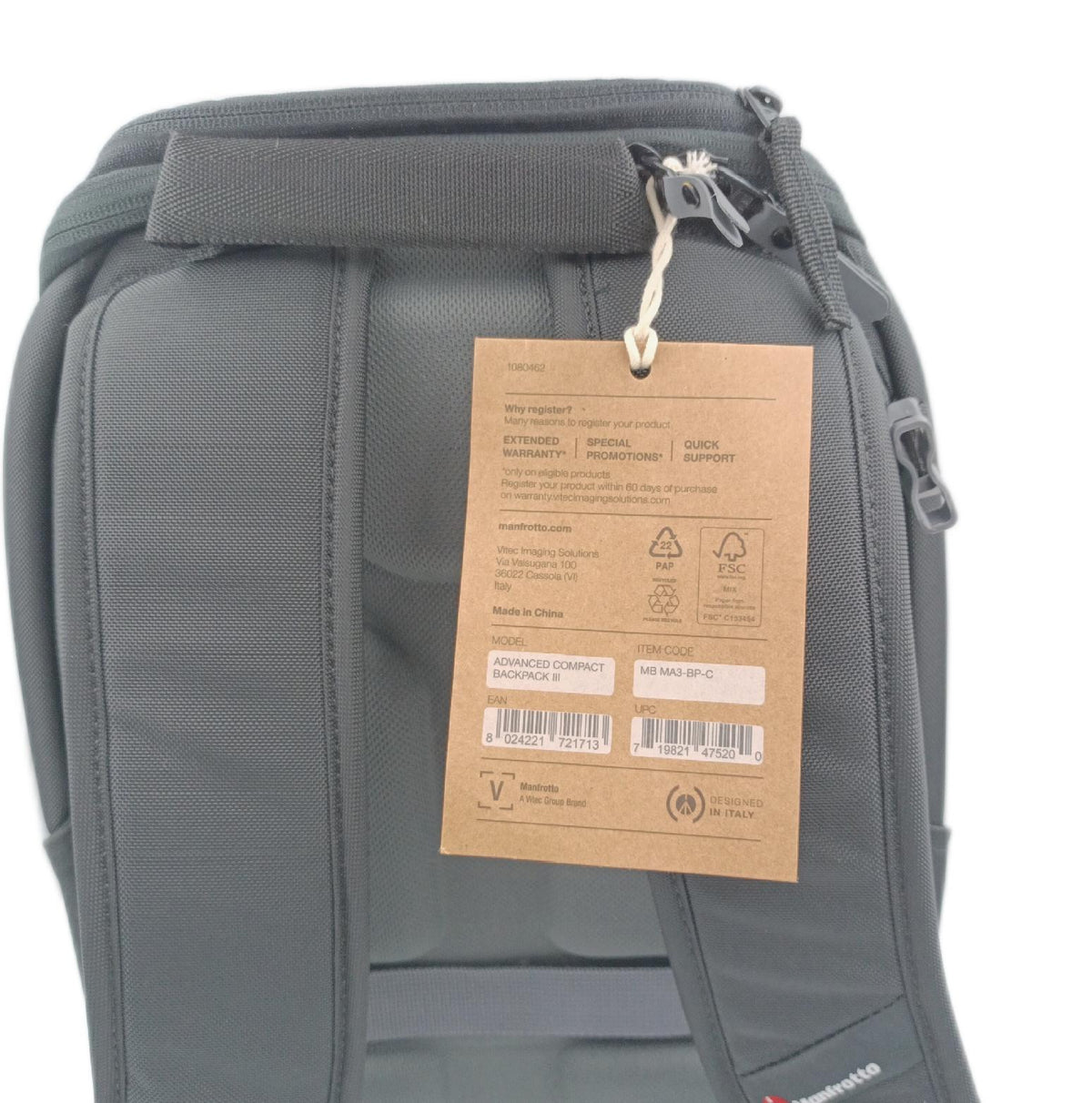 Manfrotto Advanced Compact III Kamerarucksack für Kamera Laptop gepolsterte Trennwände Stativbefestigung