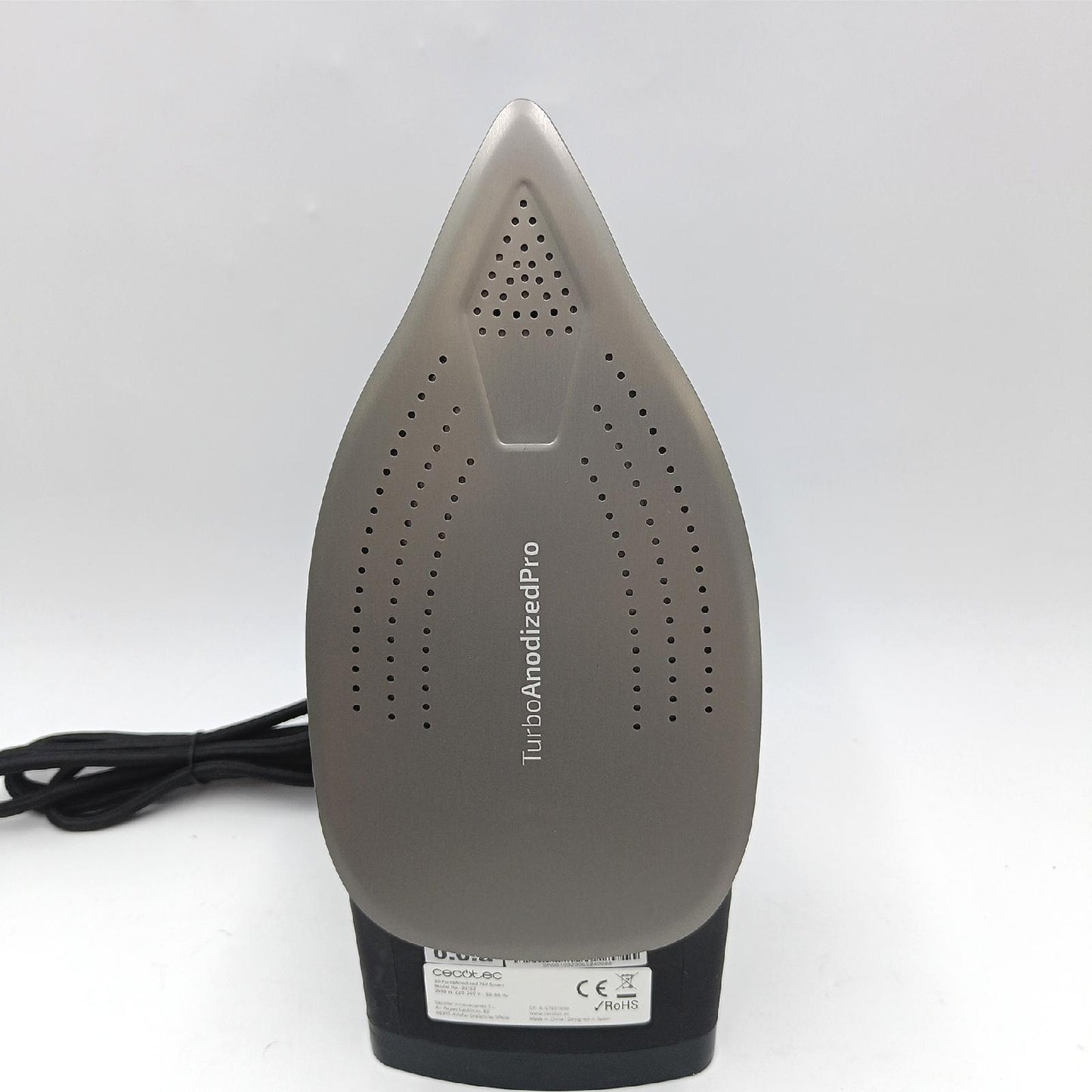 Cecotec Dampfbügeleisen 3D ForceAnodized 750 Smart. 3100 W, Doppelt eloxierte Bügelsohle. Dauerdampf 55 gr/min und Dampfstoß 200 gr/min. LCD Bildschirm. Anti-Kalk, Auto-Off, 400-ml-Tank, Eco-Modus