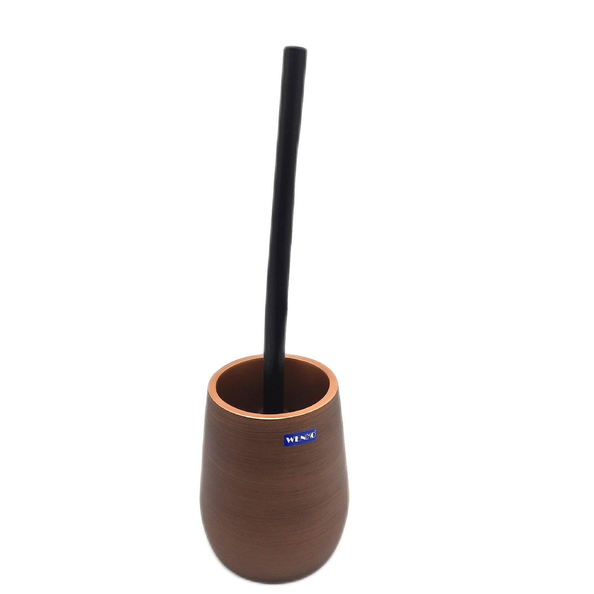 WENKO WC-Garnitur Mod. Palena  Toilettenbürstenhalter aus Polyresin  inkl. Toilettenbürste mit auswechselbarem Bürstenkopf zur hygienischen Reinigung  Ø 12 5 x 37 cm  Bronze