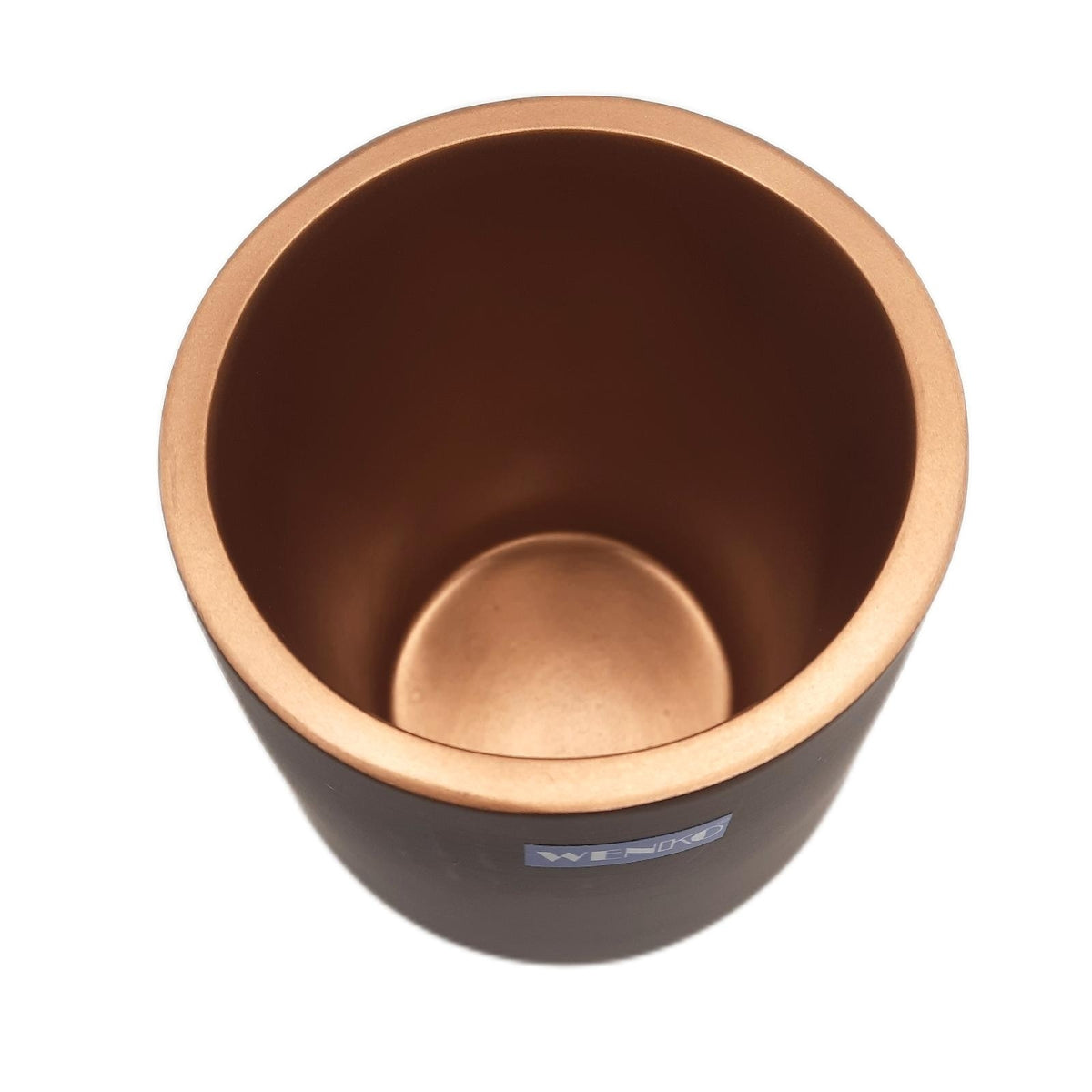 WENKO WC-Garnitur Mod. Palena  Toilettenbürstenhalter aus Polyresin  inkl. Toilettenbürste mit auswechselbarem Bürstenkopf zur hygienischen Reinigung  Ø 12 5 x 37 cm  Bronze