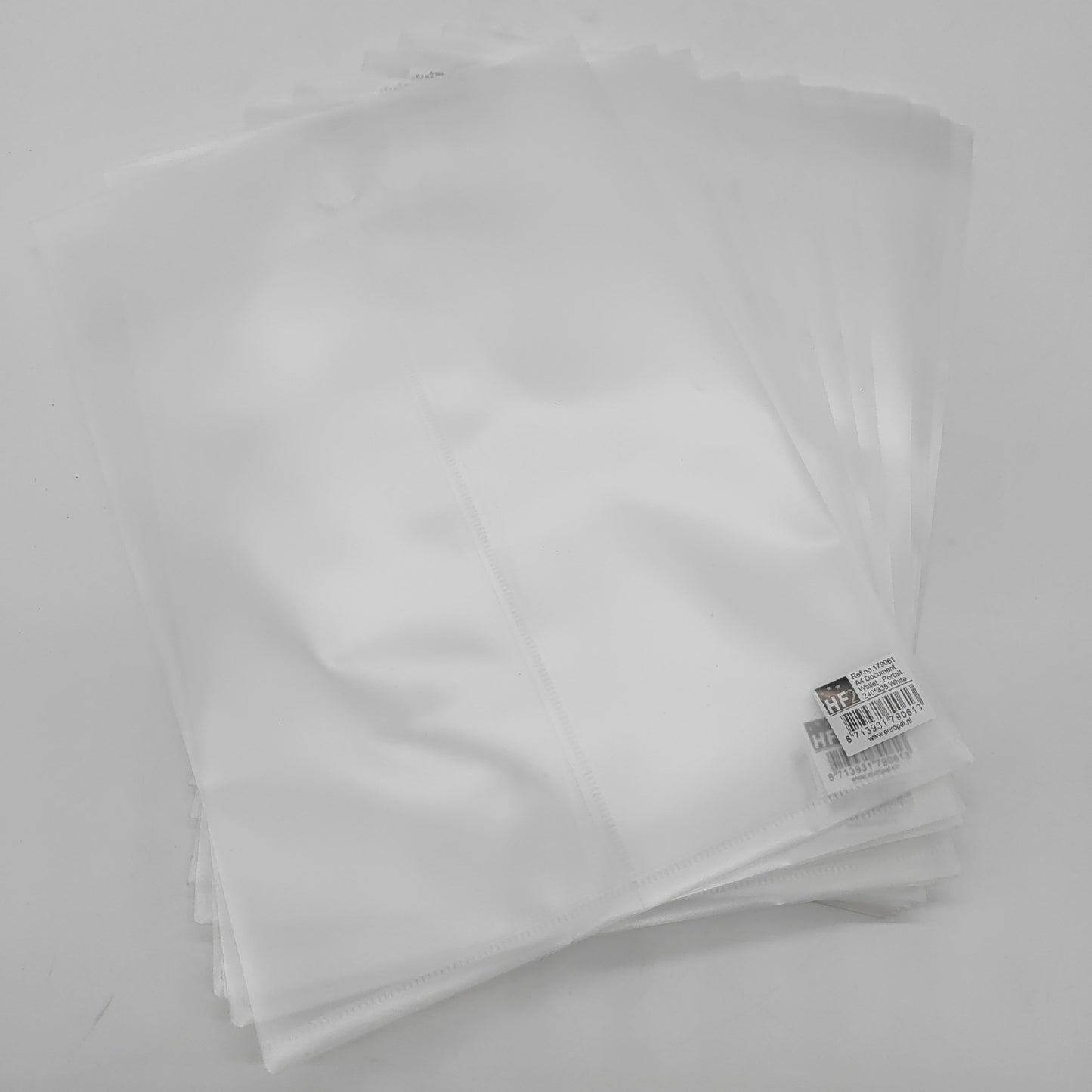 Europel Dokumententaschen Bürobedarf A4 Hochformat 179061 Aufbewahrung Organizer mit Klettverschluss Weiß