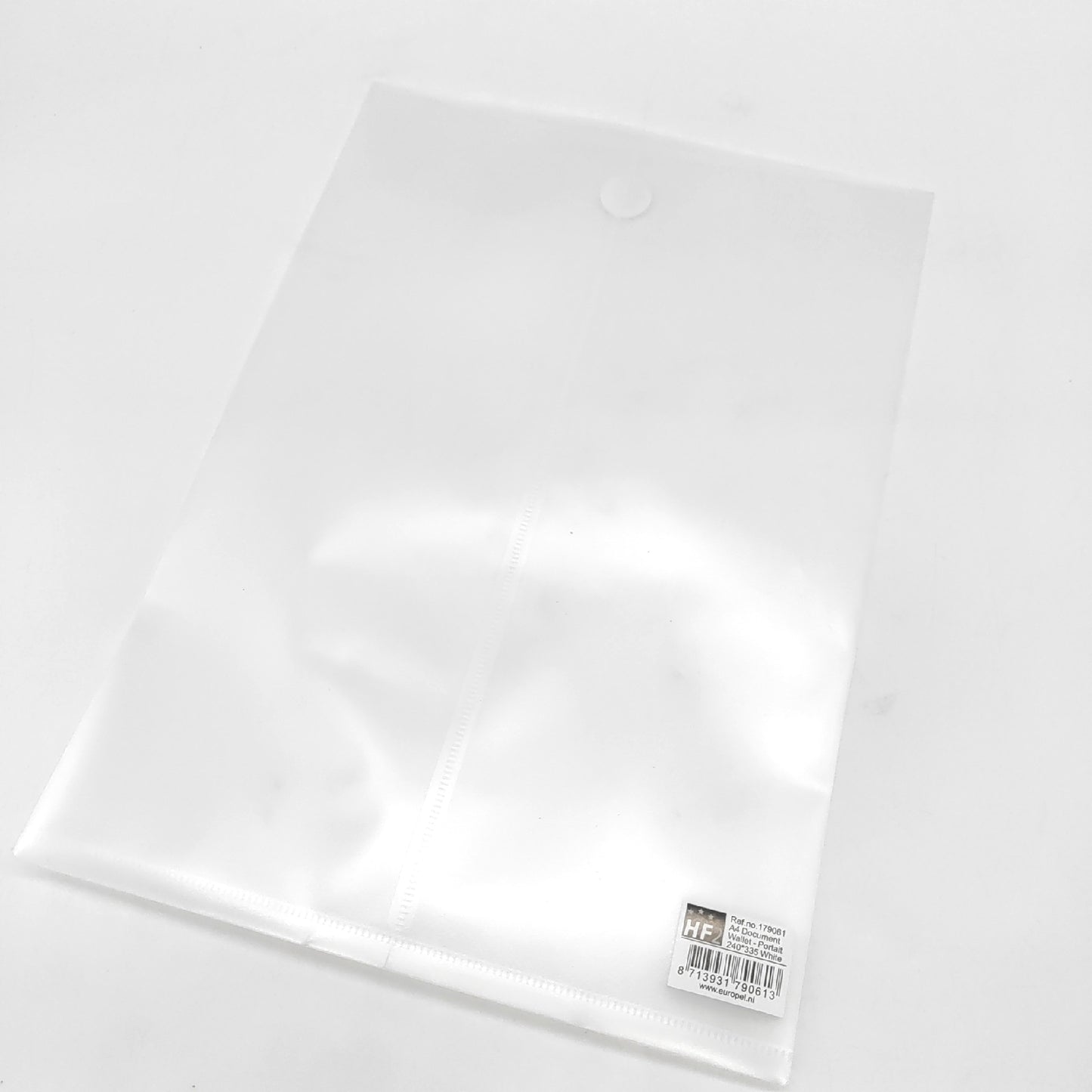 Europel Dokumententaschen Bürobedarf A4 Hochformat 179061 Aufbewahrung Organizer mit Klettverschluss Weiß