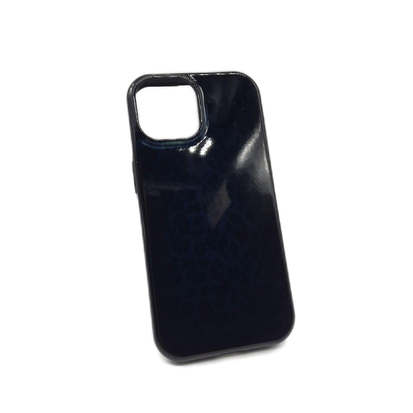 Print Leopard Hülle iPhone 15 Handyhüllen Schwarz Weiß Gepard Muster Tiermotiv Accessoire