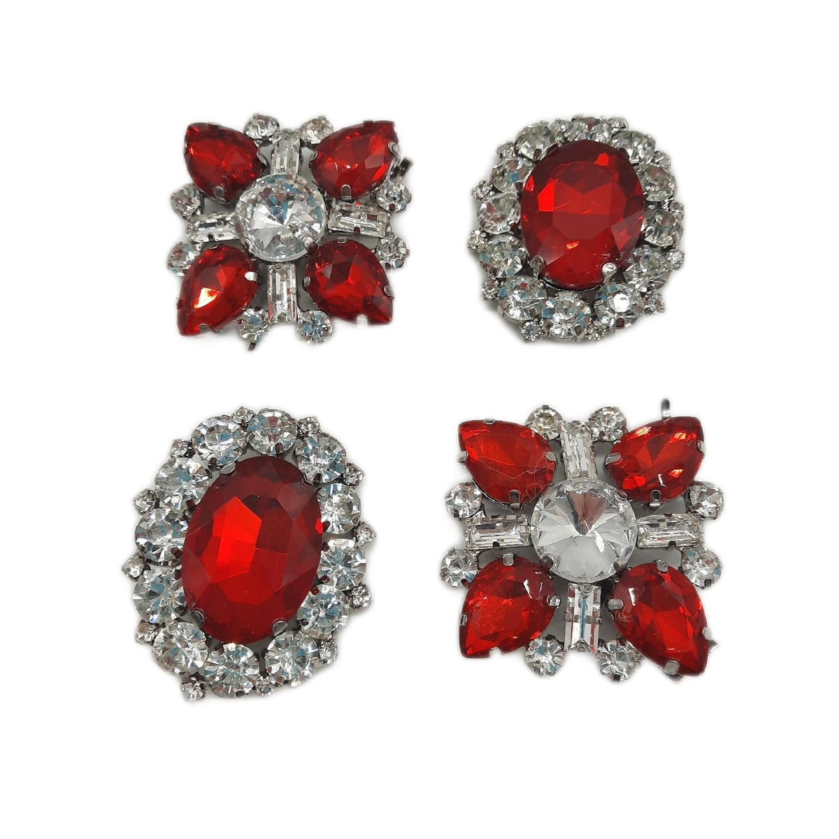arricraft 2 Paar 2 Stile Strass Schuhclips Rote3 - Unvollständig