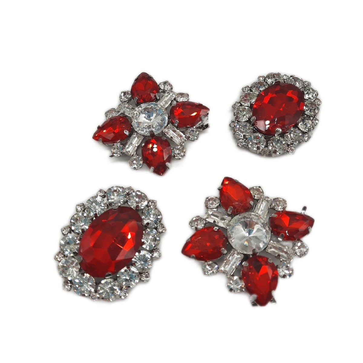 arricraft 2 Paar 2 Stile Strass Schuhclips Rote3 - Unvollständig
