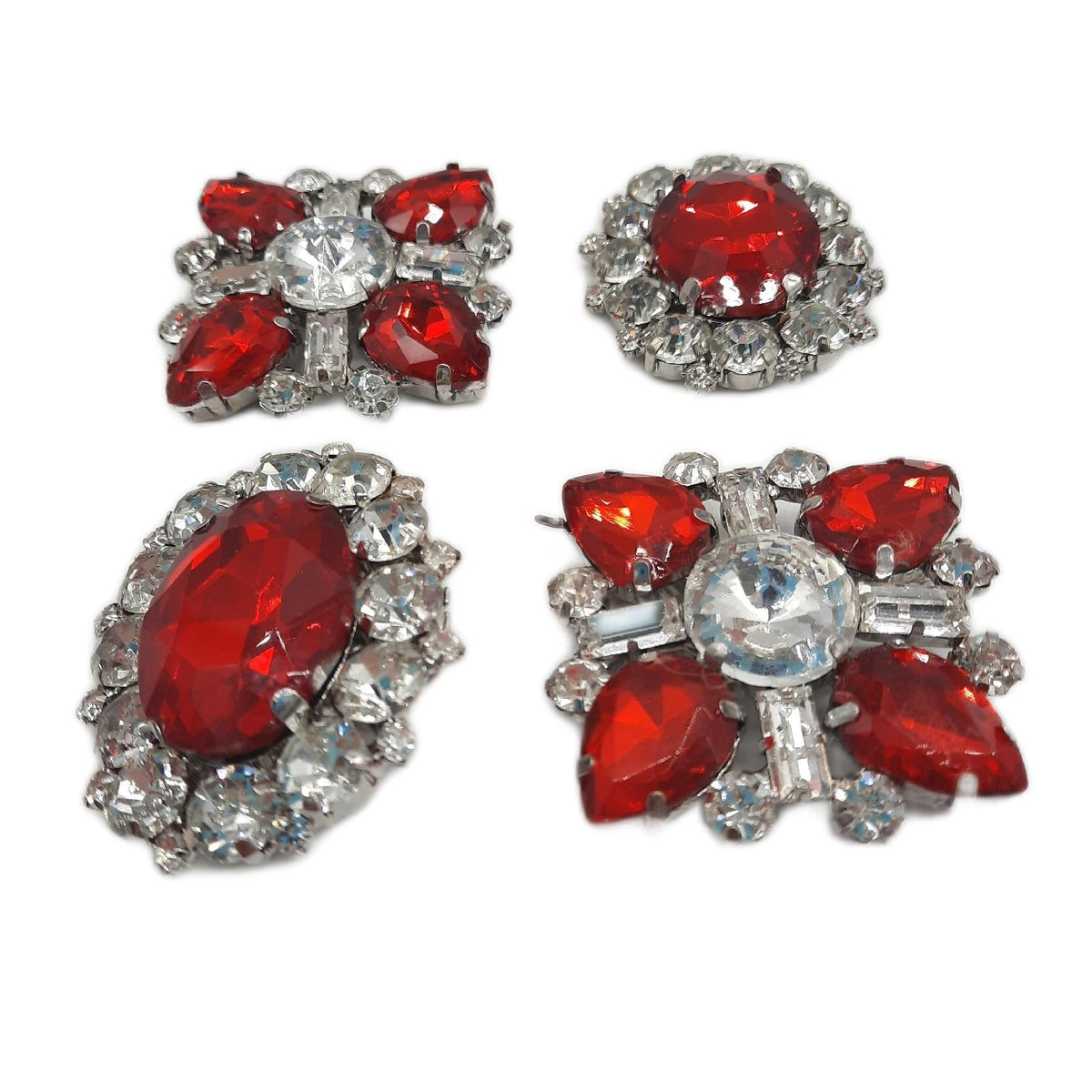 arricraft 2 Paar 2 Stile Strass Schuhclips Rote3 - Unvollständig