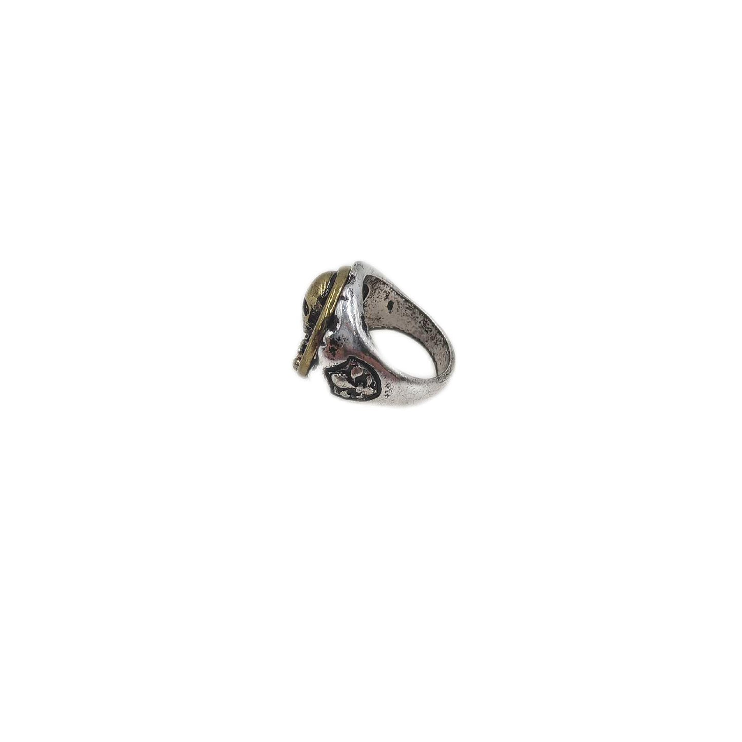 W WIDMANN MILANO Party Fashion 46738 - Ring mit Totenkopf und gekreuzten Knochen, Schmuck, Pirat, Seeräuber, Karneval, Mottoparty, Halloween