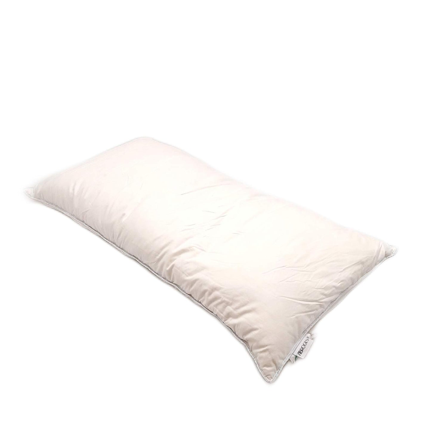 Zibroges Deluxe Daunenkissen 40x80cm mit Dreifacher Komfortschicht - Deutsches Design - Hygienisches Federkissen mit 100% Hochwertiger Weicher Füllung, Waschbar und Umweltbewusst