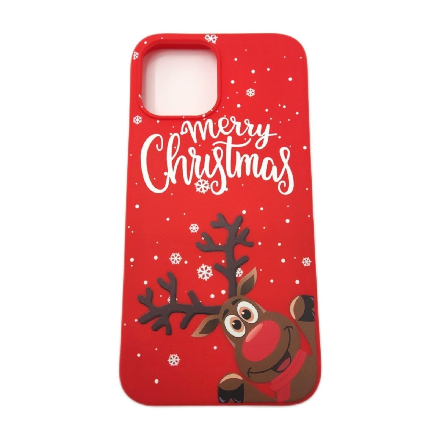 Vauki 3 Stück Weihnachten Hülle iPhone 12 Pro Max Rot Silikon Handyhülle Hülle Smartphone Apple Edition festliche Schutzhülle