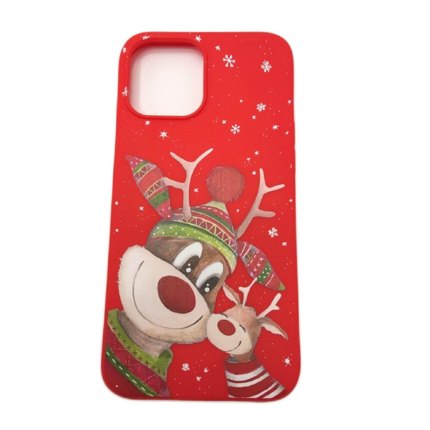 Vauki 3 Stück Weihnachten Hülle iPhone 12 Pro Max Rot Silikon Handyhülle Hülle Smartphone Apple Edition festliche Schutzhülle