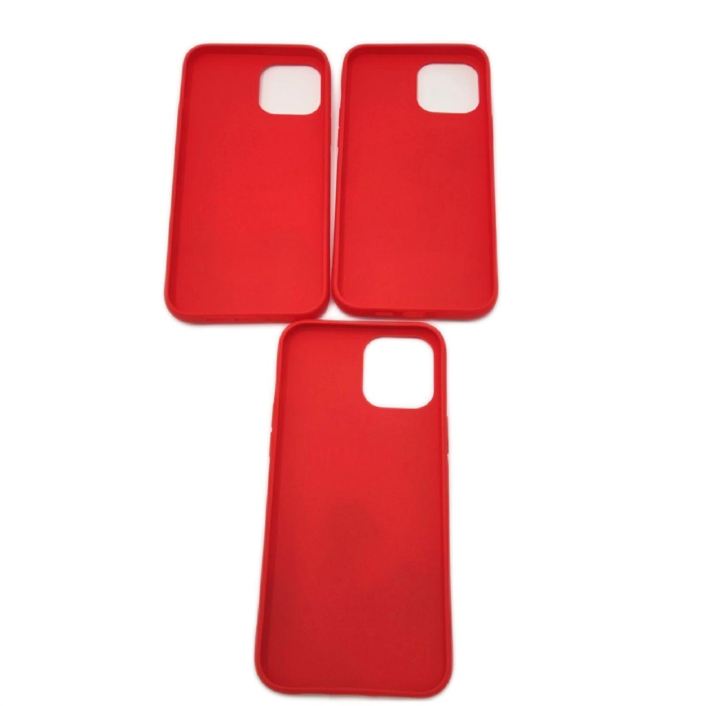 Vauki 3 Stück Weihnachten Hülle iPhone 12 Pro Max Rot Silikon Handyhülle Hülle Smartphone Apple Edition festliche Schutzhülle