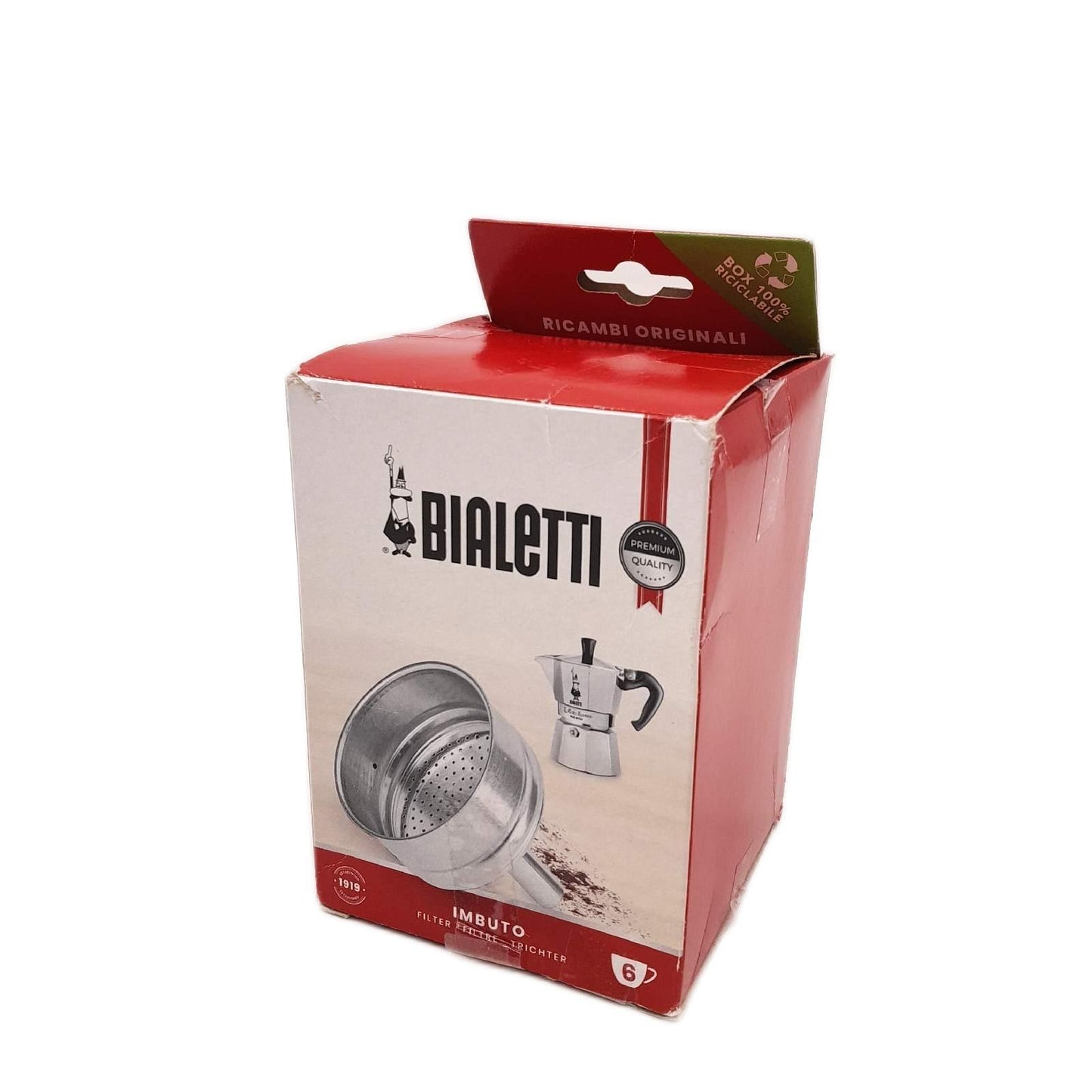 Bialetti Ricambi, Includes 1 Funnel Filter, Compatible with Moka Express, Fiammetta, Break, Dama, Moka Timer and Rainbow (6 Cups)