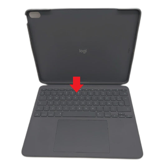 Logi Tastatur Hülle iPad Air Spanisches Layout QWERTY Eingabegerät Touchpad Schutzhülle