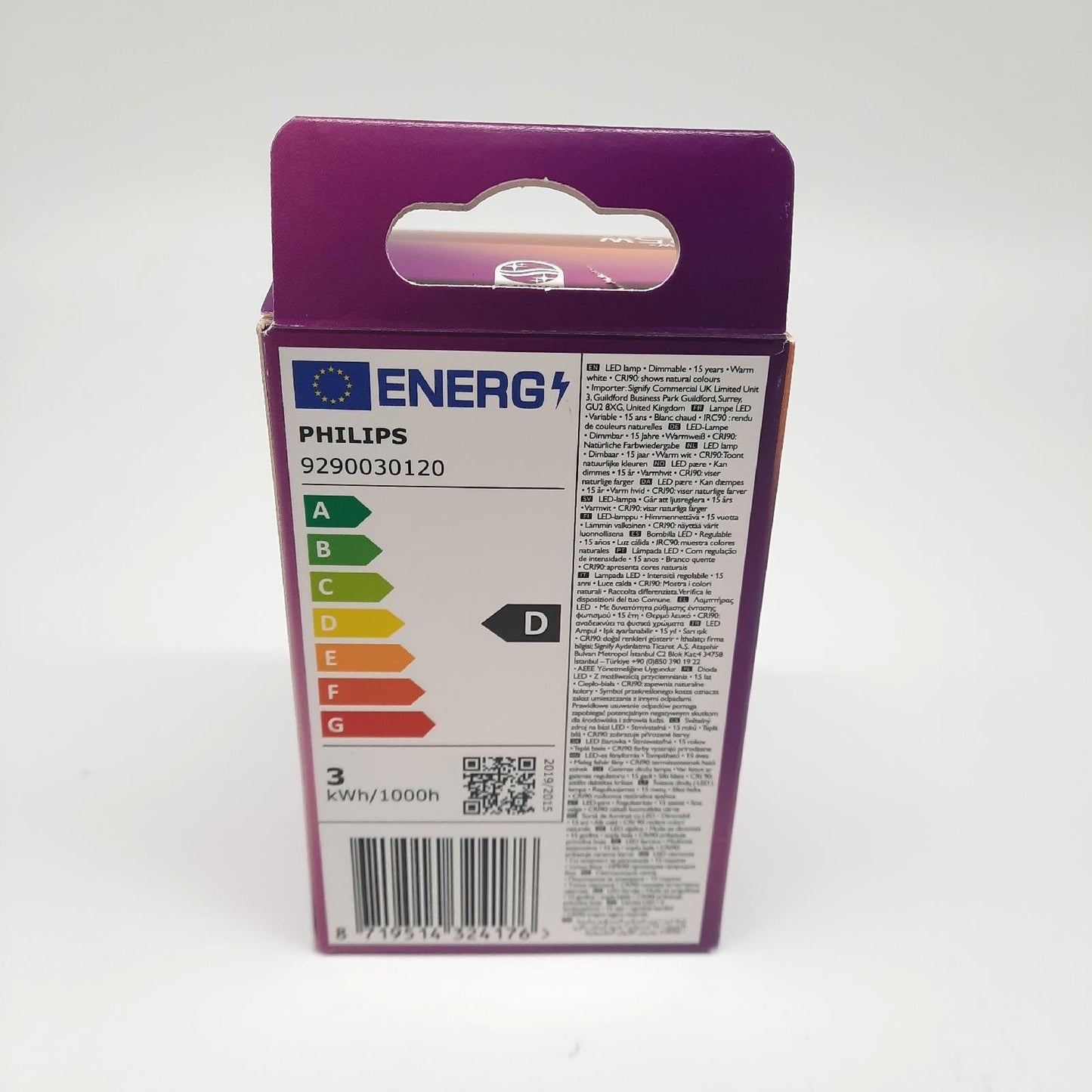 PHILIPS LED Classic E14 WarmGlow Lampe, 25 W, Tropfenform, dimmbar, klar, warmweiß