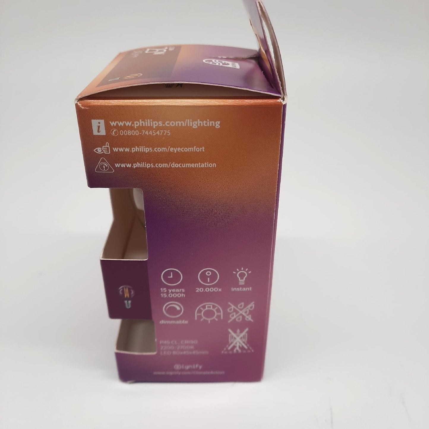 PHILIPS LED Classic E14 WarmGlow Lampe, 25 W, Tropfenform, dimmbar, klar, warmweiß