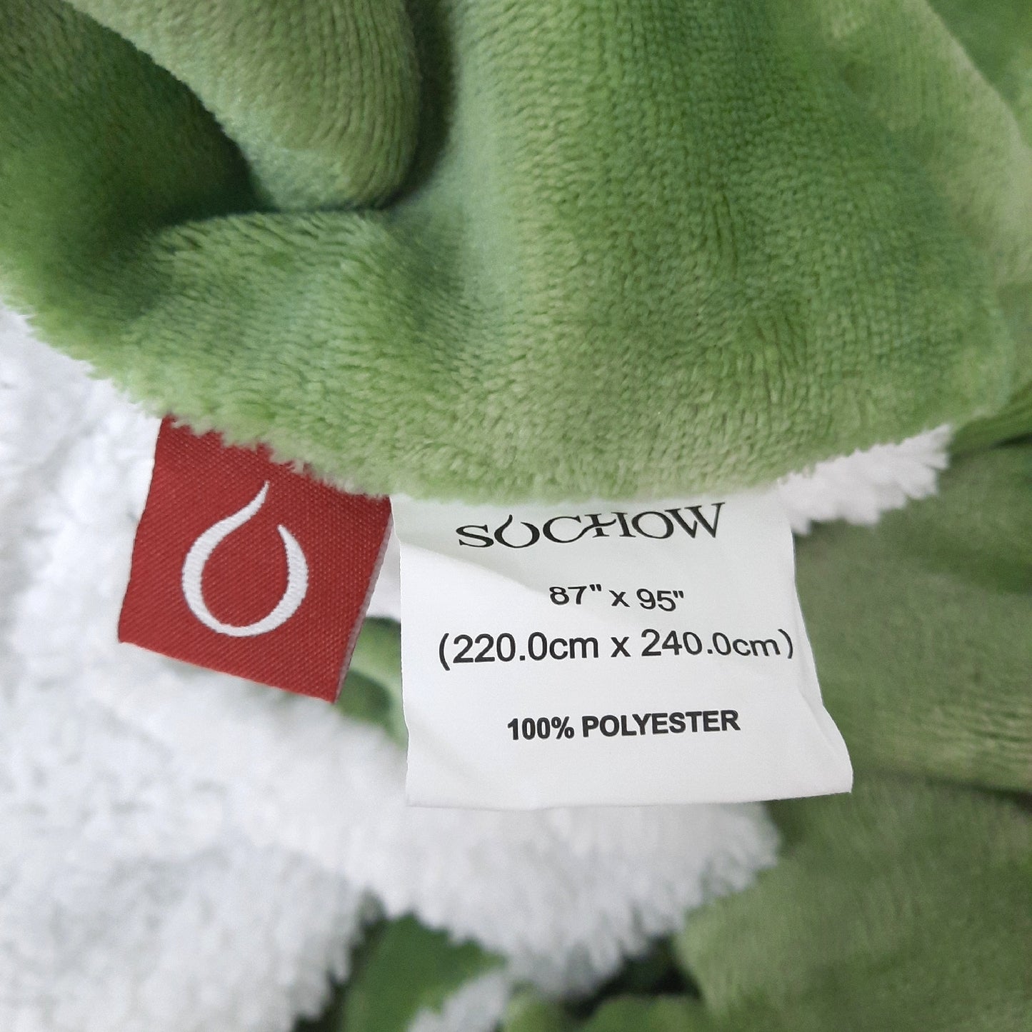 SOCHOW Decke Wohndecke Sherpa Salbei Grün kuschelig warm weich gemütlich