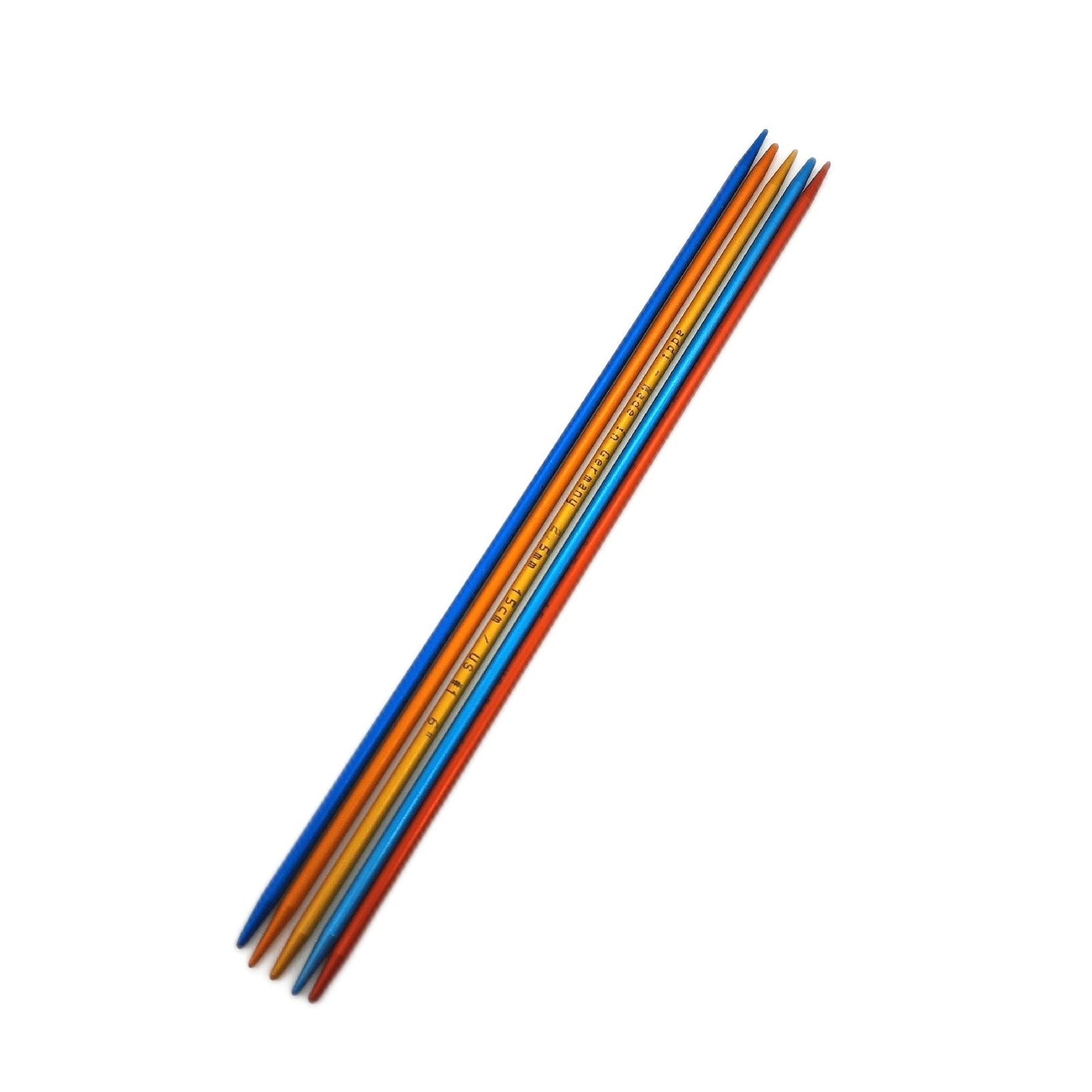 Addi Nadelspiel Aluminium Mehrfarbig 15cm 2.5mm Gerade Stricknadeln